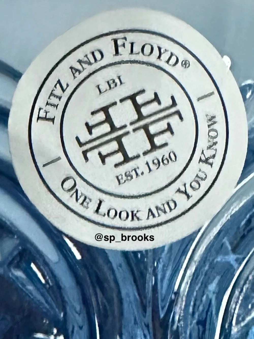 🎁4PC Fitz and Floyd Glass Tumbler - 11 oz. Sicily Blue Tumbler